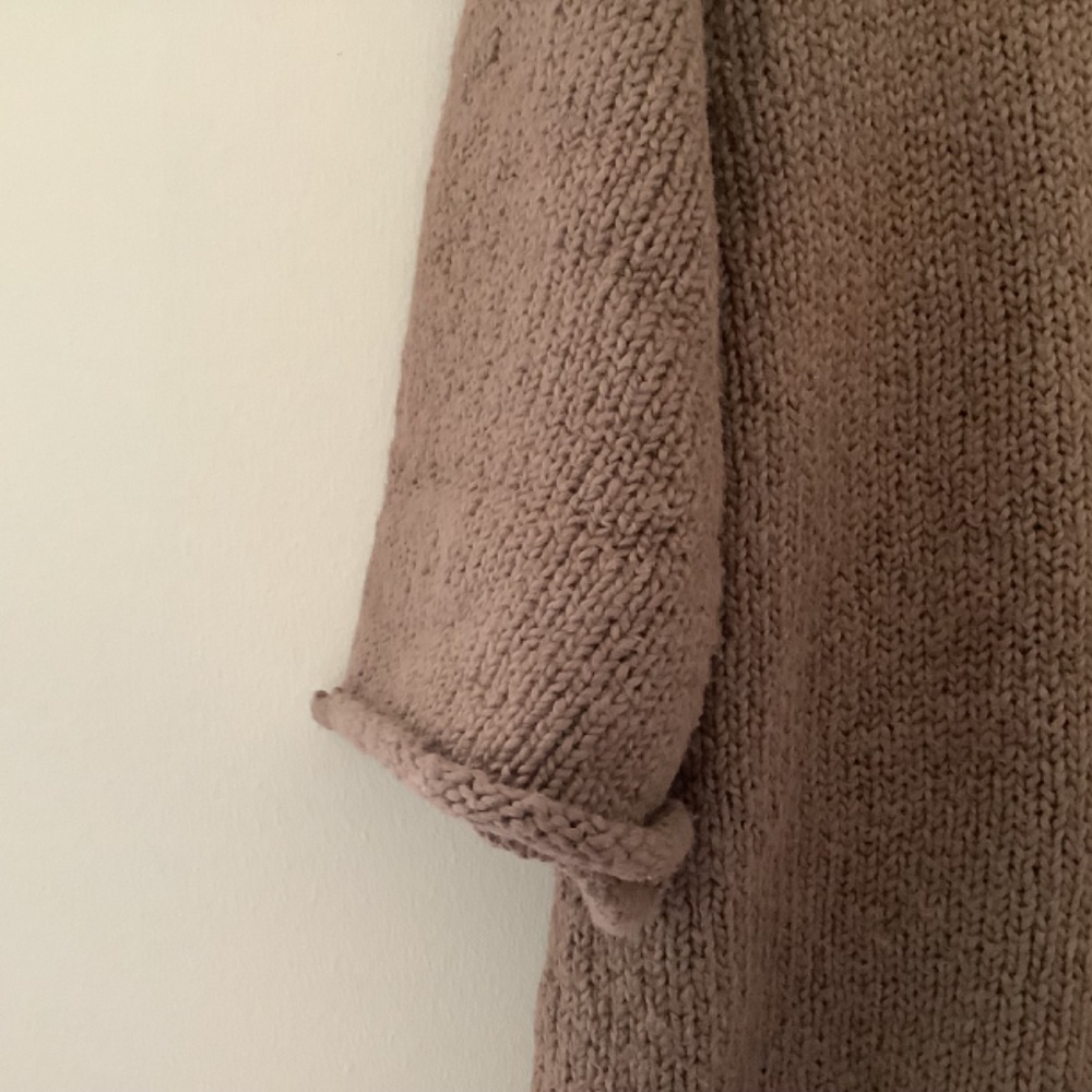 Wol Hide Loose Pullover Cotton Sweater in Mushroom - Picture 10 of 11